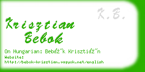 krisztian bebok business card